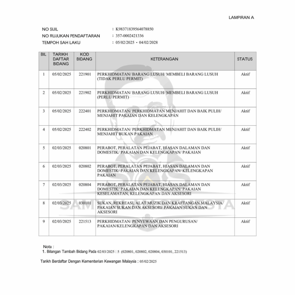 Samy Alam Semesta Sdn Bhd KL Selangor Scrap metal collection and disposal services ESG-compliant MOF 20251117-2